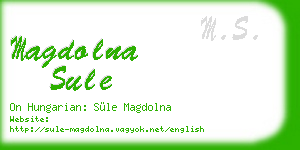 magdolna sule business card