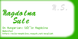 magdolna sule business card